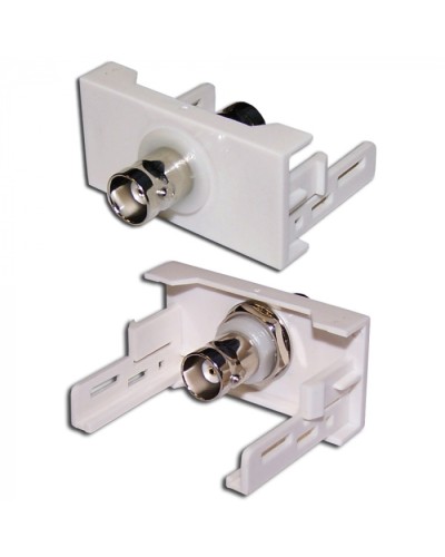 Вставка Mosaic 22.5x45 с BNC-адаптером BC-009, белая LANMASTER (LAN-WA-LP-BNC-WH) в Северске Коннекторы и разъемы Pintop.ru