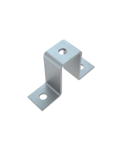 Прямоугольная скоба для двойного страт-профиля 41х82 мм HD КМ-Профиль (PS41-82 HD) в Северске Держатели, клипсы, скобы Pintop.ru