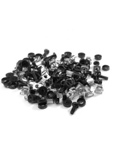 Комплект крепежа М6, винт, пластиковая шайба, гайка, 50 шт Datarex DR-464500 в Северске Полки для шкафов и стоек Pintop.ru