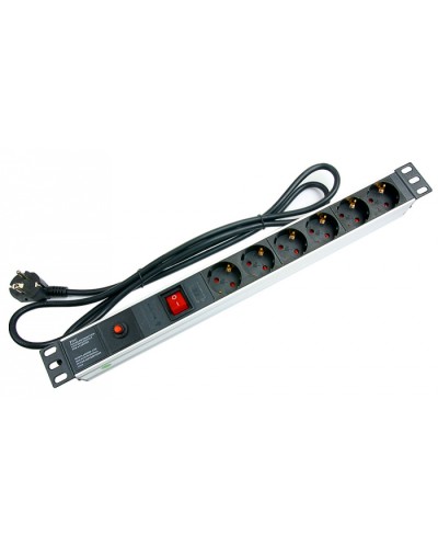 Блок на 6 розеток EU горизонтальный для 19 шкафов Cabeus PDU-6P-F-2EU в Северске Блоки розеток Pintop.ru