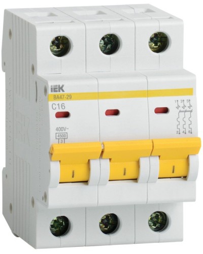 Авт. выкл. ВА47-29 3Р 25А 4,5кА х-ка С GENERICA IEK (MVA25-3-025-C) в Северске Электротехническое оборудование Pintop.ru