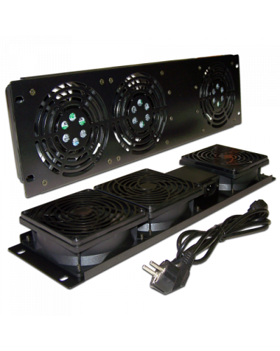 Блок 3-х вентиляторов 19 вертикальный, без термостата, 3U TWT (TWT-CB-FANV3-RACK) в Северске Вентиляторные модули Pintop.ru