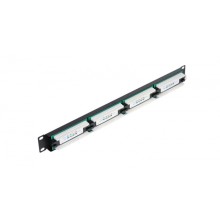 Патч-панель 19", 1U, 24xRJ45 кат.5e NETLAN EC-URP-24-SD2