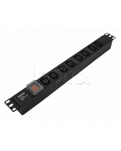 Блок розеток Hyperline SHE19-8IEC-S-IEC в Северске Блоки розеток Pintop.ru