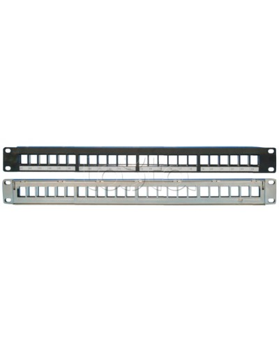 Наборная коммутационная панель 19”, 1U, 24 порта UTP/FTP Eurolan (27F-00-24BL) в Северске Коннекторы Pintop.ru