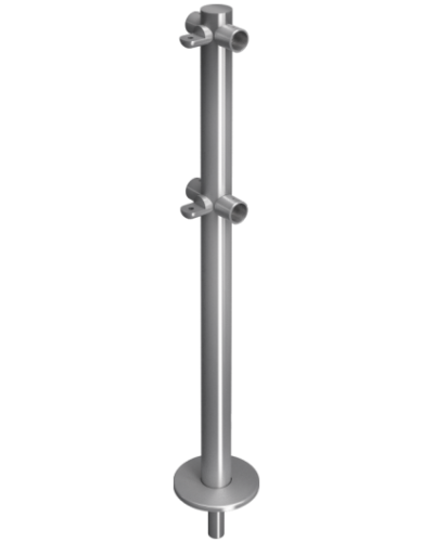 Стойка ограждения съемная Т-образная с 2-мя полупетлями Oxgard ВЗР 1996Р.20-04 в Северске Ограждения Pintop.ru