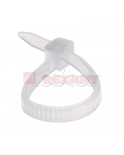 Хомут-стяжка нейлоновый 2.5х80 мм белый (100шт/уп) REXANT 07-0080 в Северске Стяжки-хомуты Pintop.ru