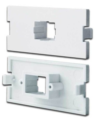 Вставка модульная под SC симплексный адаптер в розетку LAN-MB, белая LANMASTER LAN-MBP-1SC-WH в Северске Коннекторы Pintop.ru