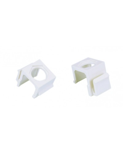 Вставка формата Keystone Jack для коаксиальных разъемов, ROHS, белая Hyperline (KJ1-COAX-WH) в Северске Кроссы оптические Pintop.ru