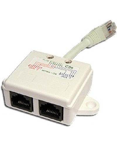 Y-адаптер 1 телефонный и 1 компьютерный порт TWT TWT-Y-E2-U2 в Северске Проходные адаптеры Pintop.ru