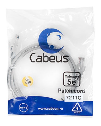 Патч-корд Cabeus PC-FTP-RJ45-CAT.6-2M-LSZH в Северске Патчкорды (медные) Pintop.ru