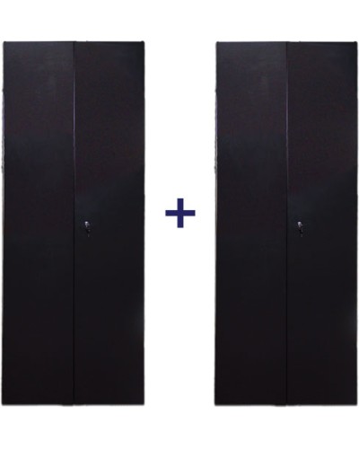 Комплект дверей 42U, 600 мм, черный, передняя - распашная металл, задняя - распашная металл TWT TWT-CBB-DR42-6x-S-M1 в Северске Аксессуары для стоек и шкафов Pintop.ru