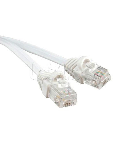 Патч-корд 6p4c телефонный, 3 м, белый Cabeus PC-TEL-RJ12-3m в Северске Патчкорды (медные) Pintop.ru