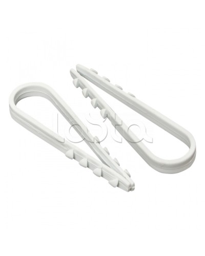 Дюбель-хомут для круглого кабеля (11-18мм) белый (100шт.) EKF PROxima (plc-ncc-11x18w) в Северске Крепеж: Дюбели, шурупы, саморезы Pintop.ru