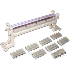 Панель кроссовая 110 типа, 32 пары, настенная, LANMASTER, кат.6, с модулями LANMASTER LAN-WS110-32FT/6