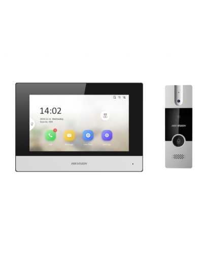 Комплект с видеодомофоном и вызывной панелью Hikvision DS-KIS302-P в Северске Комплекты домофонов Pintop.ru