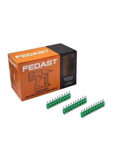 Гвозди 3.0*22 мм усиленные для монтажного пистолета (1000 шт/уп) FEDAST fd3022eg в Северске Крепеж: Дюбели, шурупы, саморезы Pintop.ru