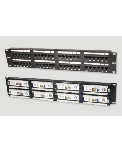 Патч-панель 19, 2U, 48xRJ45 категория 5е Eurolan (27B-U5-48BL) в Северске Патч панель Pintop.ru