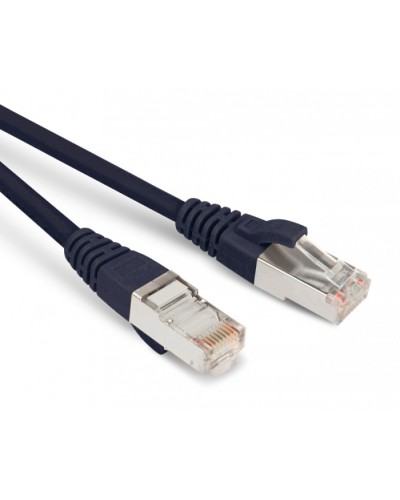 Патч-корд экранированный Hyperline PC-LPM-STP-RJ45-RJ45-C6-0.5M-LSZH-BK в Северске Патчкорды (медные) Pintop.ru