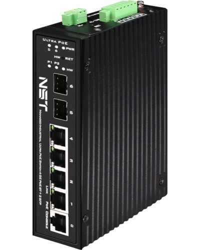Промышленный управляемый (L2+) HiPoE коммутатор NST NS-SW-4G2G-PL/IM в Северске Коммутаторы Pintop.ru