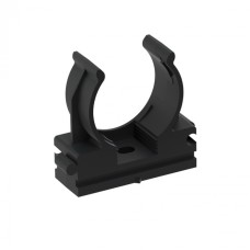 CFQ25 Держатель (клипса) для труб, для монтажного пистолета D25мм, цвет чёрный (50шт) Экопласт (41525BL)