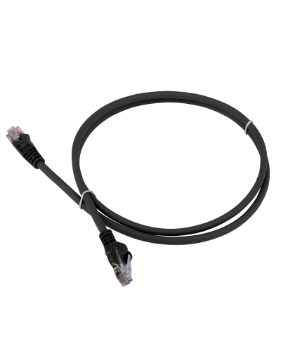Патч-корд LANMASTER LSZH UTP кат.5e, 0.3 м, черный LANMASTER LAN-PC45/U5E-0.3-BK в Северске Патчкорды (медные) Pintop.ru