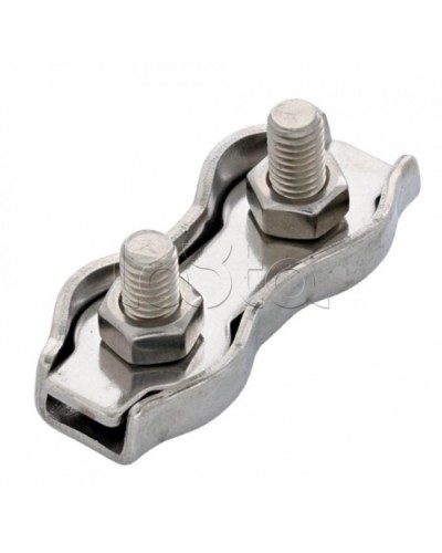 Зажим троса двойной D5мм Duplex (100шт/уп) Промрукав (PR08.3890) в Северске Держатели, клипсы, скобы Pintop.ru