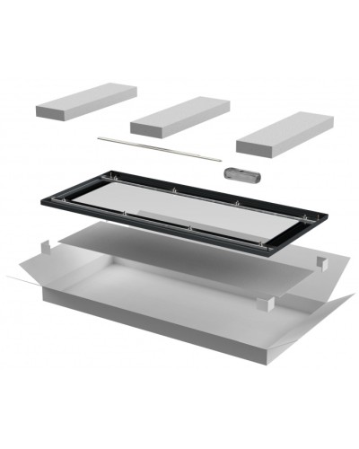 ITK LINEA E Дверь стеклянная 600мм шкафа 24U чер. (LE05-24U6X-DR) в Северске Аксессуары для стоек и шкафов Pintop.ru