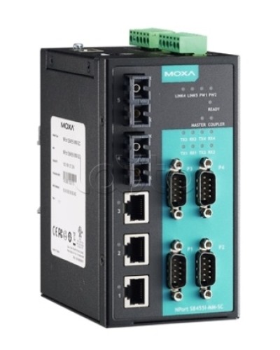 Сервер 4-портовый RS-232/422/485 в Ethernet Moxa NPort S8455I-SS-SC в Северске Дополнительное оборудование для ОПС Pintop.ru