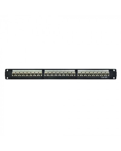 Патч-панель модульная 19, 1U, CAT6A, 24 порта RJ45, экранированная DKC RN6APPF24 в Северске Патч панель Pintop.ru