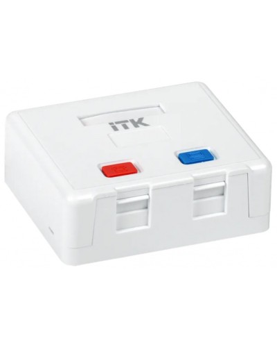 Корпус настенной розетки для 2 мод. Keystone Jack ITK (CS2-022) в Северске Коннекторы Pintop.ru