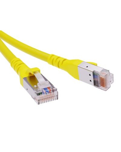 Патч-корд экранированный CAT6A SF/UTP 4х2, LSZH, желтый, 1.5м DKC RN6ASF4515YL в Северске Патчкорды (медные) Pintop.ru