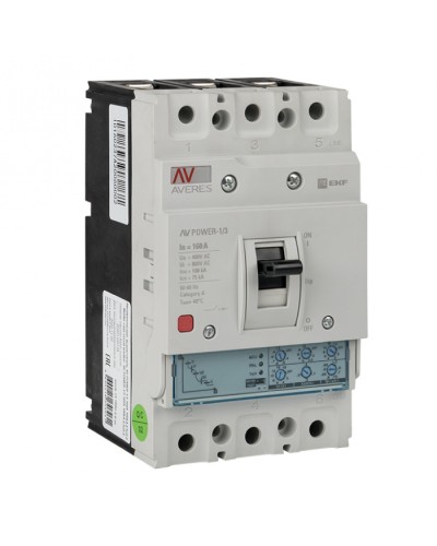 Автоматический выключатель AV POWER-1/3 160А 100kA ETU2.0 EKF AVERES (mccb-13-160H-2.0-av) в Северске Электротехническое оборудование Pintop.ru