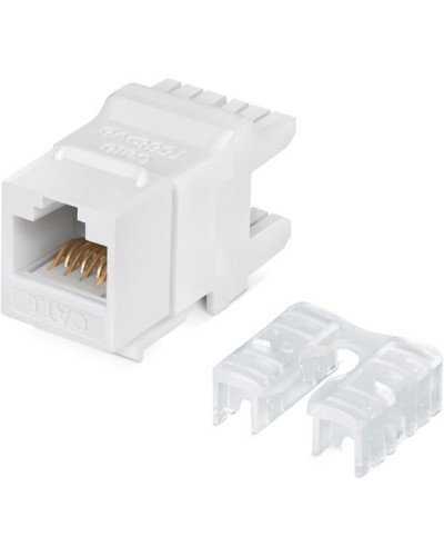 Модуль Keystone Jack RJ-45(8P8C), UTP неэкранированный, CAT 6, тип 180 градусов, белый REXANT PRO 02-0250 в Северске Модули Keystone Pintop.ru