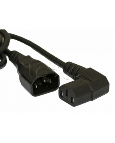 Кабель питания монитор-компьютер Hyperline PWC-IEC13A-IEC14-1.8-BK в Северске Аксессуары для стоек и шкафов Pintop.ru