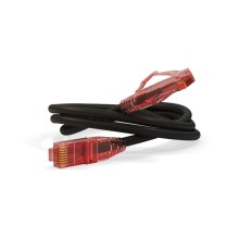 Патч-корд RJ45-RJ45, 4 пары, UTP, кат.5е, LSZH (1м) Hyperline PC-LPM-UTP-RJ45-RJ45-C5e-1M-LSZH-BK