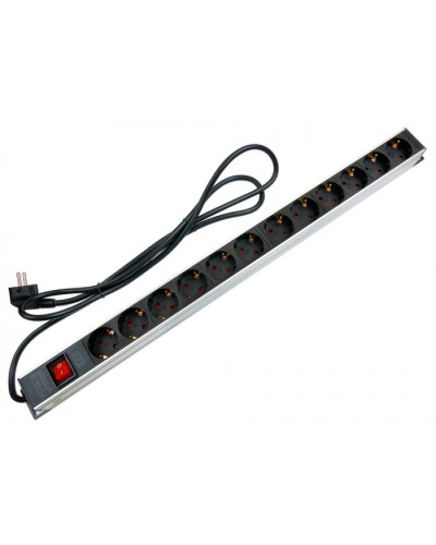 Блок на 12 розеток EU для 19 шкафов Cabeus PDU-12P-2EU в Северске Блоки розеток Pintop.ru