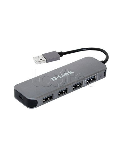 Концентратор с 4 портами USB 2.0 D-Link DUB-H4/E1A в Северске Дополнительное оборудование для сетей Pintop.ru