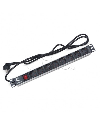 Блок на 8 розеток EU горизонтальный для 19 шкафов Cabeus (PDU-8P-2EU) в Северске Блоки розеток Pintop.ru