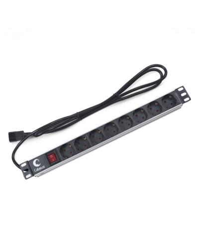 Блок на 8 розеток IEC 320 горизонтальный для 19 шкафов Cabeus (PDU-8P-2IEC) в Северске Блоки розеток Pintop.ru