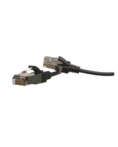Патч-корд S/FTP Hyperline (PC-LPT-SFTP-RJ45-RJ45-C6-1M-LSZH-BK) в Северске Патчкорды (медные) Pintop.ru
