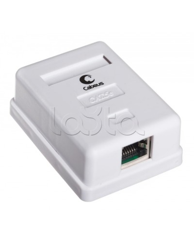 Розетка компьютерная RJ-45(8P8C), категория 5e, экранированная, одинарная, внешняя, Dual IDC(110&Krone type) Cabeus WS-8P8C-Cat.5e-SH-1 в Северске Розетки компьютерные и телефонные Pintop.ru