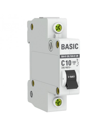 Автоматический выключатель 1P 10А (C) 4,5кА ВА 47-29 EKF Basic (mcb4729-1-10C) в Северске Электротехническое оборудование Pintop.ru
