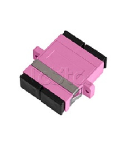 Адаптер NIKOMAX волоконно-оптический, соединительный, многомодовый, стандарта OM4, SC/UPC-SC/UPC, двойной, пластиковый, без шторки, с фланцами, маджента, уп-ка 2шт. NIKOMAX (NMF-OA2M4-FN-SCU-SCU-MG-2) в Северске Проходные адаптеры и розетки оптические 