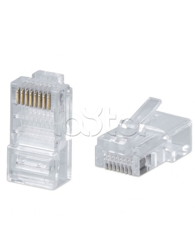Коннектор RJ-45 под витую пару, категория 5e, универсальный (для одножильного и многожильного кабеля) Cabeus 8P8C в Северске Коннекторы и разъемы Pintop.ru