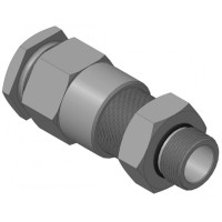 Кабельный ввод для бронированного кабеля с двойным уплотнением резьбой G3/4, внешним диаметром кабеля D=18-22 мм и проходным диаметром кабеля d=8-12 мм Спектрон КВБ-22/12-2У-М-G3/4