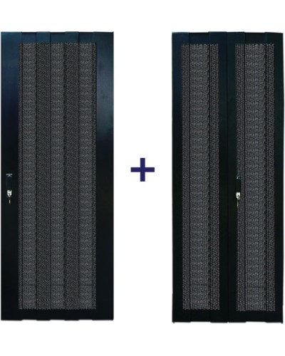 Комплект дверей 42U, 800 мм, черный, передняя - перфорированная, задняя - распашная перфорированна TWT TWT-CBB-DR42-8x-S-P1 в Северске Аксессуары для стоек и шкафов Pintop.ru