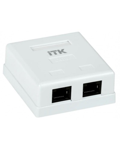 ITK Настенная информационная розетка RJ-45, кат.6, 2-порта (CS2-1C6U-22) в Северске Коннекторы Pintop.ru