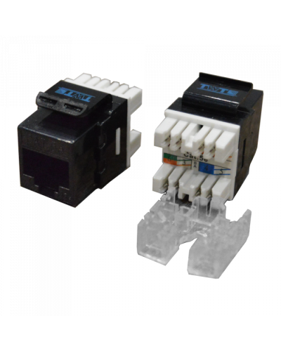 Модуль Keystone RJ45, Cat.5E, UTP, 180 градусов, черный TWT (TWT-OK45UTP180/5E-BK) в Северске Модули Keystone Pintop.ru