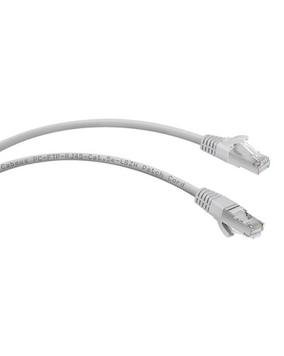 Патч-корд FTP, категория 5e, 0.5 м, LSZH, экранированный, серый Cabeus PC-FTP-RJ45-Cat.5e-0.5m-LSZH в Северске Патчкорды (медные) Pintop.ru